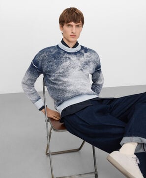 Organic cotton washed-effect sweater