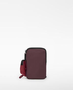 Nylon two-tone mobile phone holder woman