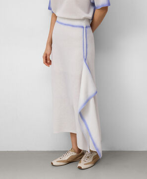 Spray-effect knit skirt woman