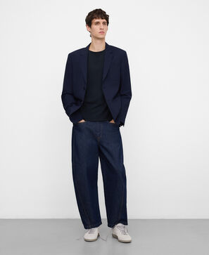 Seersucker tailored blazer