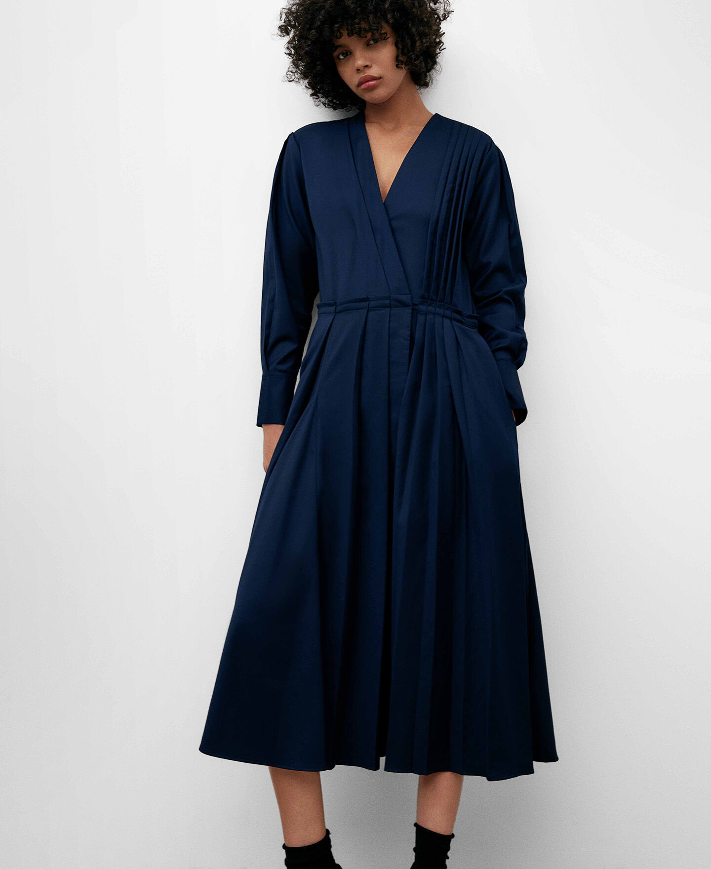 Robe chemise bleu new arrivals marine