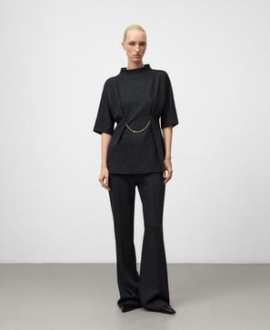 Pantalón flare espiga mujer