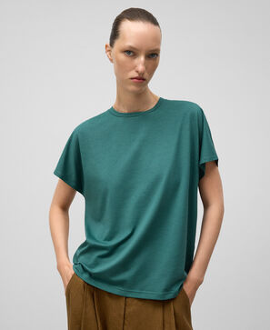 Short sleeve crew collar T-shirt woman