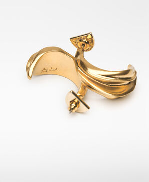 Boucles d'oreilles m&eacute;talliques en relief