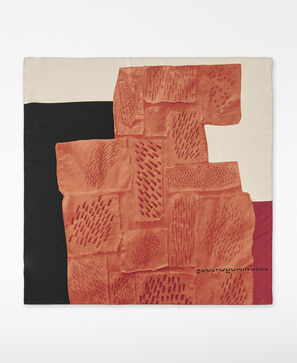 Printed square scarf woman