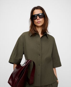 Camisa boxy rayas