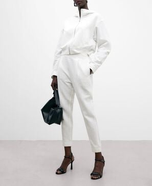 Pantalón jogger en lino y algodón