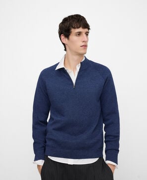 Jersey cuello perkins cremallera hombre