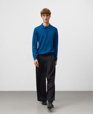 Polo de manga comprida regular fit para homem