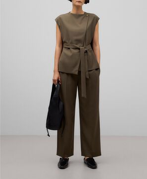 Pantal&oacute;n tobillero recto mujer