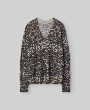 Animal print sweater woman