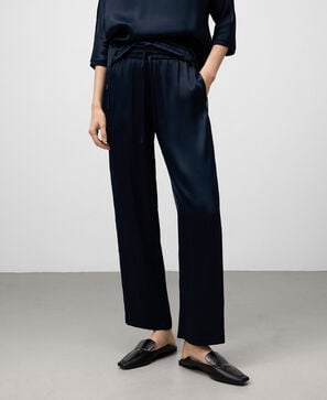 Satin jogger trousers woman