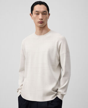 Striped structure sweater man