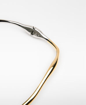 Double-lacquered metal choker woman