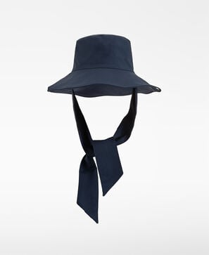 Waterproof bucket hat with ties woman