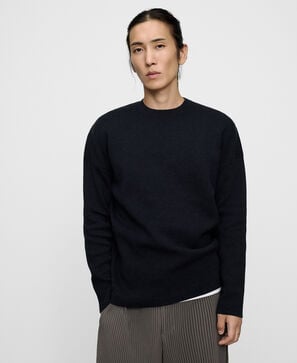 Bio-Baumwollpullover mit Boxneck-Pullover