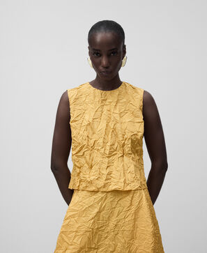 Recycled polyester straight top woman