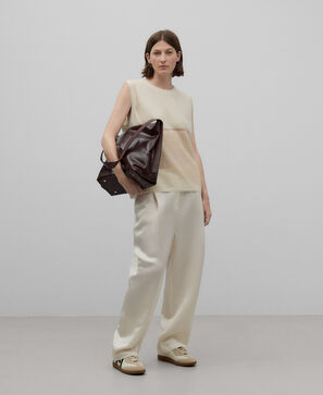 Chaleco punto con transparencias mujer