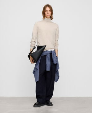 Merino wool mock neck sweater