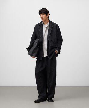 Camisa relaxed fit cuello italiano hombre