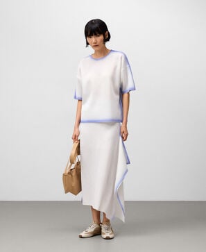 Spray-effect knit skirt woman