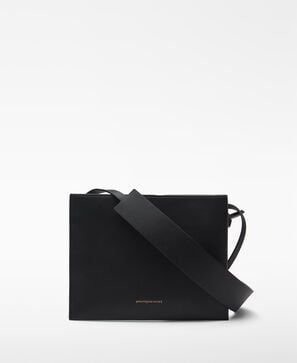 Mala de cintura mini em pele para mulher