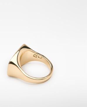 Double-lacquered signet ring woman