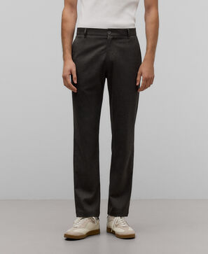 Micro textured chino trousers man