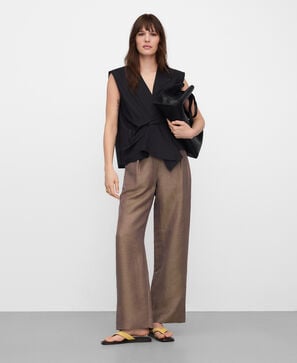 Top pliegues algod&oacute;n org&aacute;nico