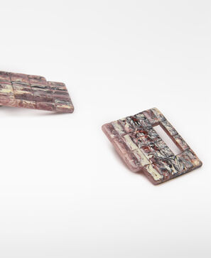 Resin grid earrings woman
