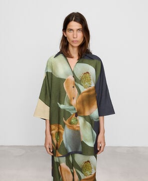 Chemise oversize fluide imprim&eacute;e