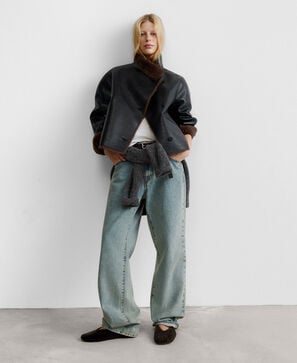 Double-faced cross-over jacket