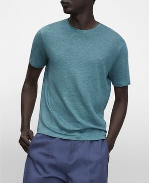 European linen regular fit T-shirt