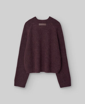 Alpaca blend knit sweater woman