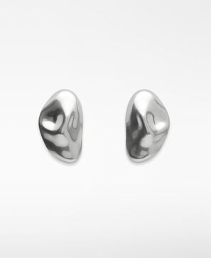 Organic-shaped metal earrings
