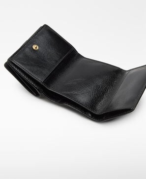 Monedero solapa patchwork piel mujer