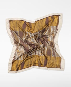 Animal print square scarf