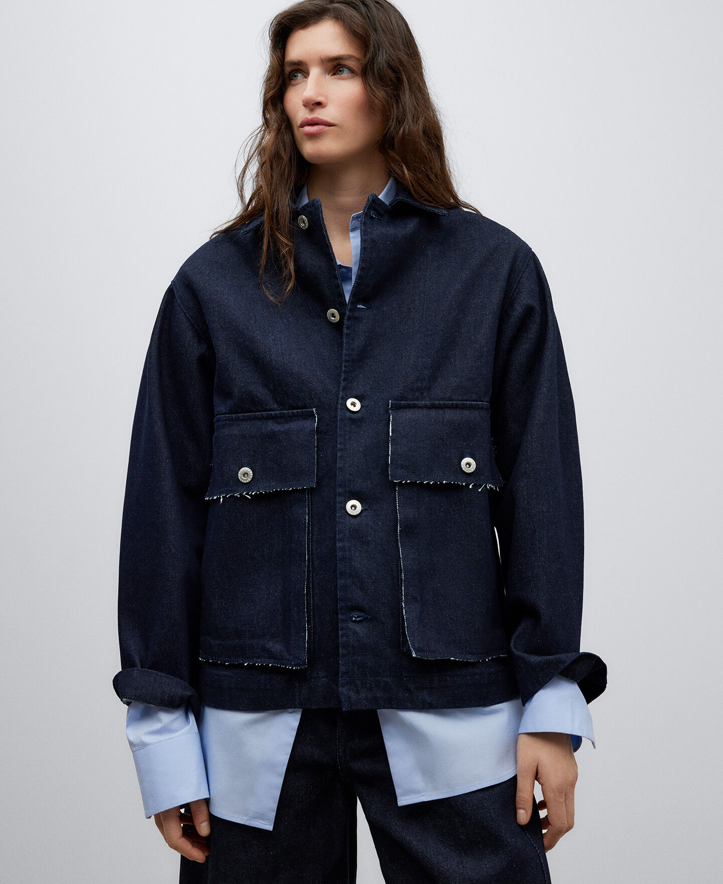 Organic cotton denim top jacket