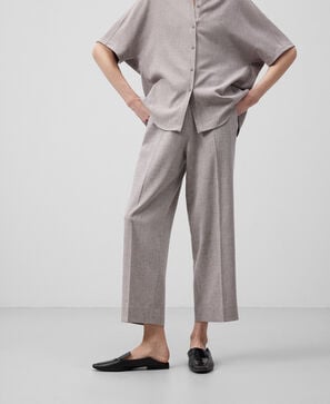 Camisa oversize manga corta mujer