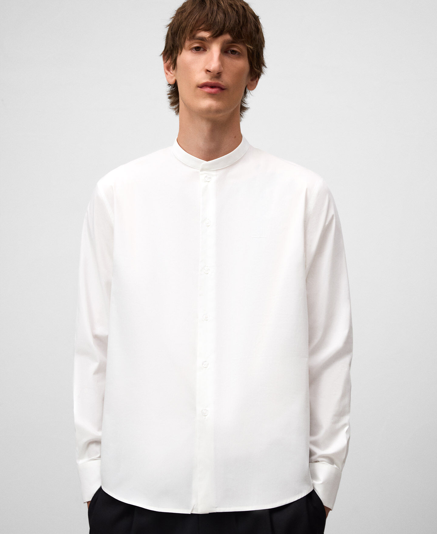 ✨極美品✨ADOLFO DOMINGUEZ リネン100% 薄手 ブルー シャツ ADOLFO 