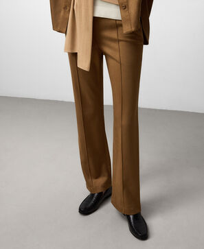 Pantalón flare antelina mujer