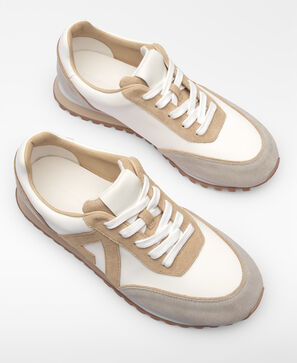 Zapatilla ante y nailon maxi logo