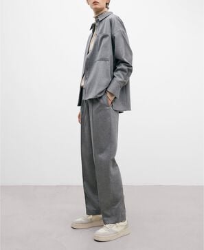 Grey recycled polyester jogger for women