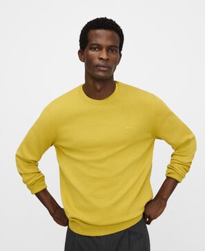 Organic cotton regular fit knit sweater