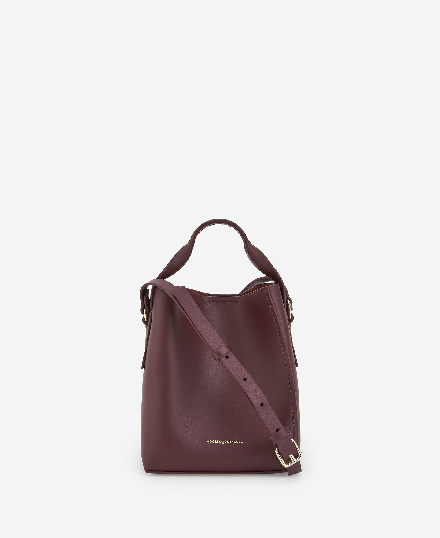 Responsible leather maroon hobo bag AD Europa
