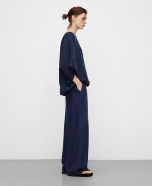 Blouse ample &agrave; ourlet fronc&eacute;