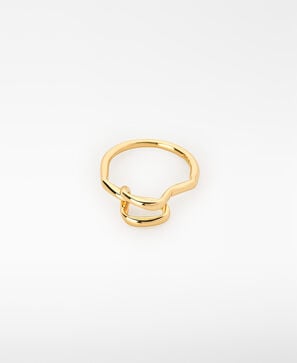 Metallring mit unregelm&auml;&szlig;igem Knoten