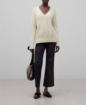 Pantal&oacute;n flare estampado mujer