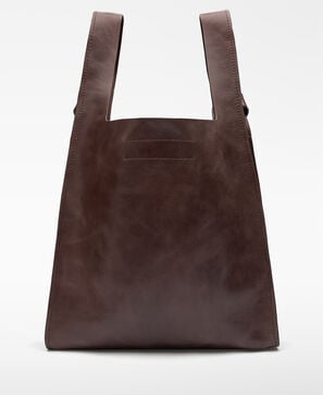 Shopper piel marrón hombre