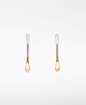 Long double-lacquered earrings woman